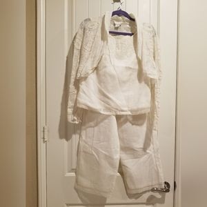 Unique 3 piece Outfit.. jacket, top and pants set